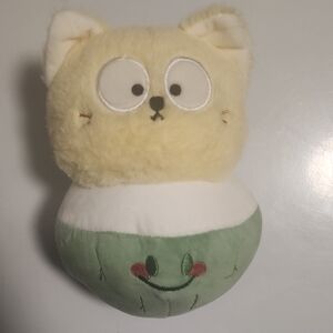 Cute Cream and Green Stuffed Animal Toy